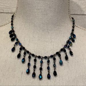 1928 Choker, Navy Blue Crystal